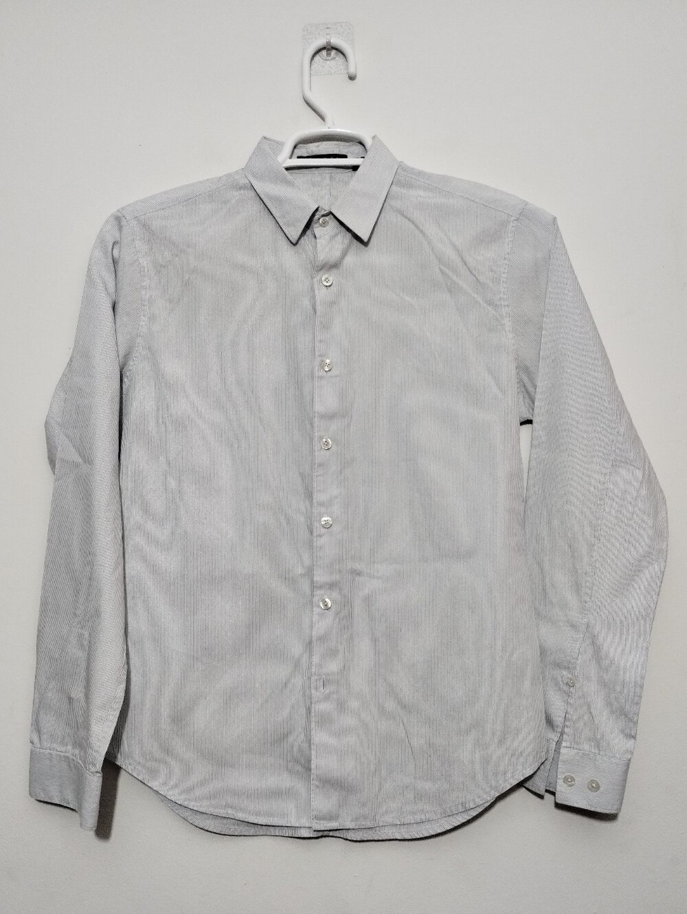 Theory Pinstripe Long Sleeve Button Down Shirt Men's S Classic